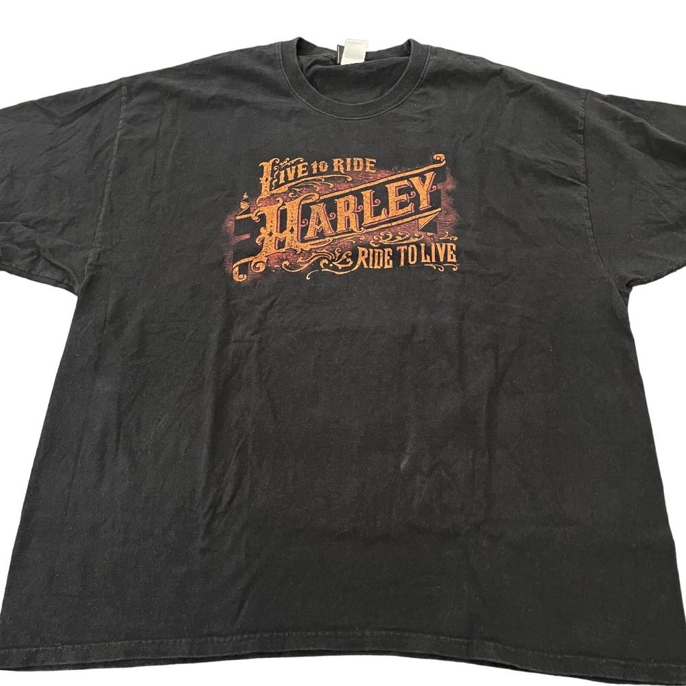 Harley-Davidson 2004 Live To Ride Ride To Live Heritage Lisle IL SS T-Shirt, 3XL - Picture 1 of 7